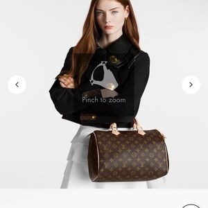 Louis Vuitton Brown Monogram Women's Bag speedy size 30